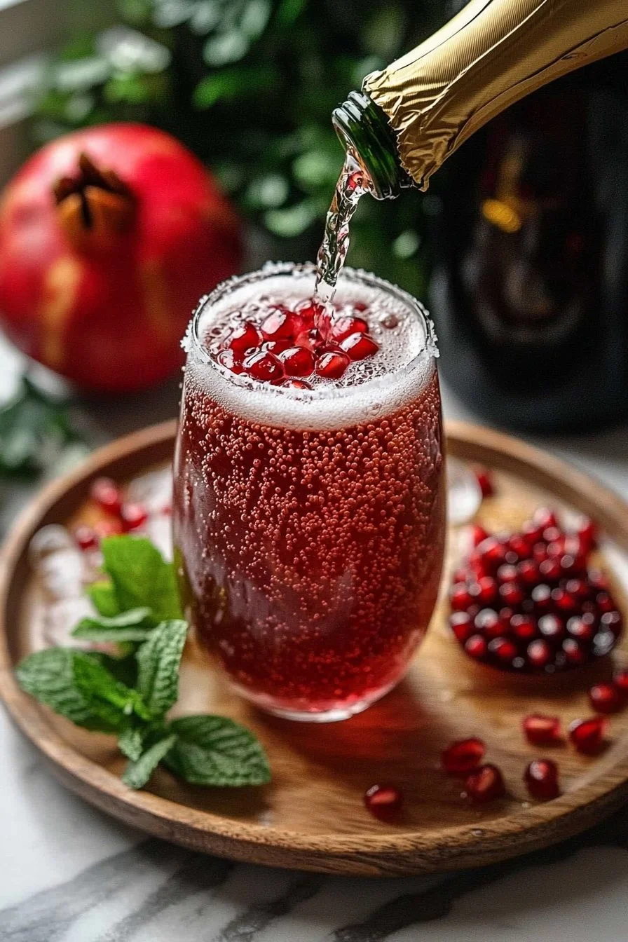 Festive Pomegranate Prosecco Cocktail