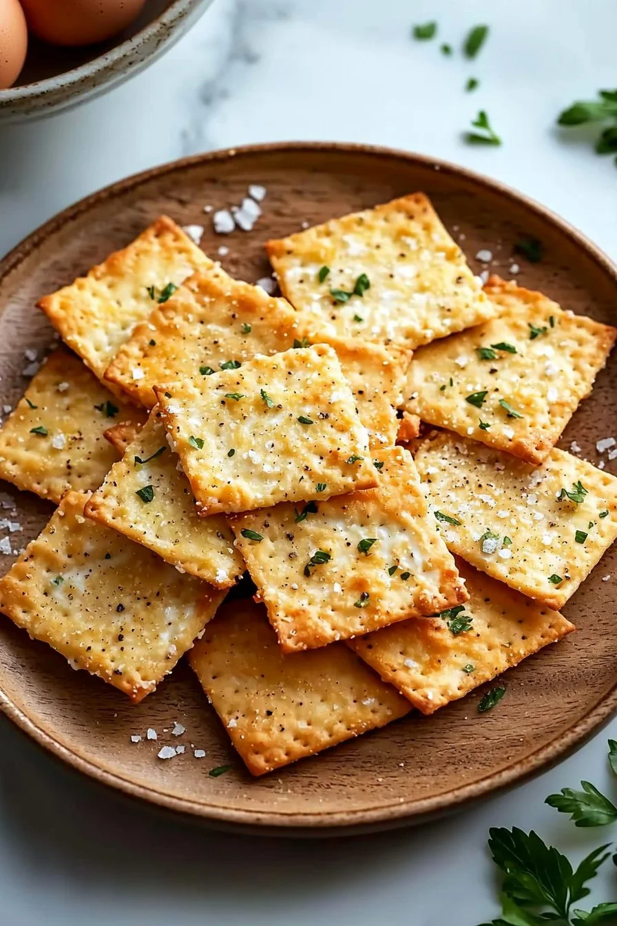 Irresistible High-Protein Parmesan Cottage Cheese Crackers