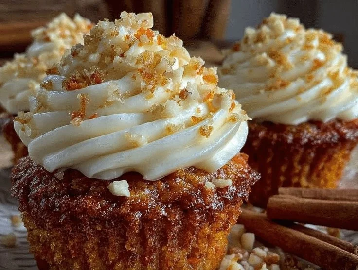 Irresistibly Moist Carrot Cake Cupcakes