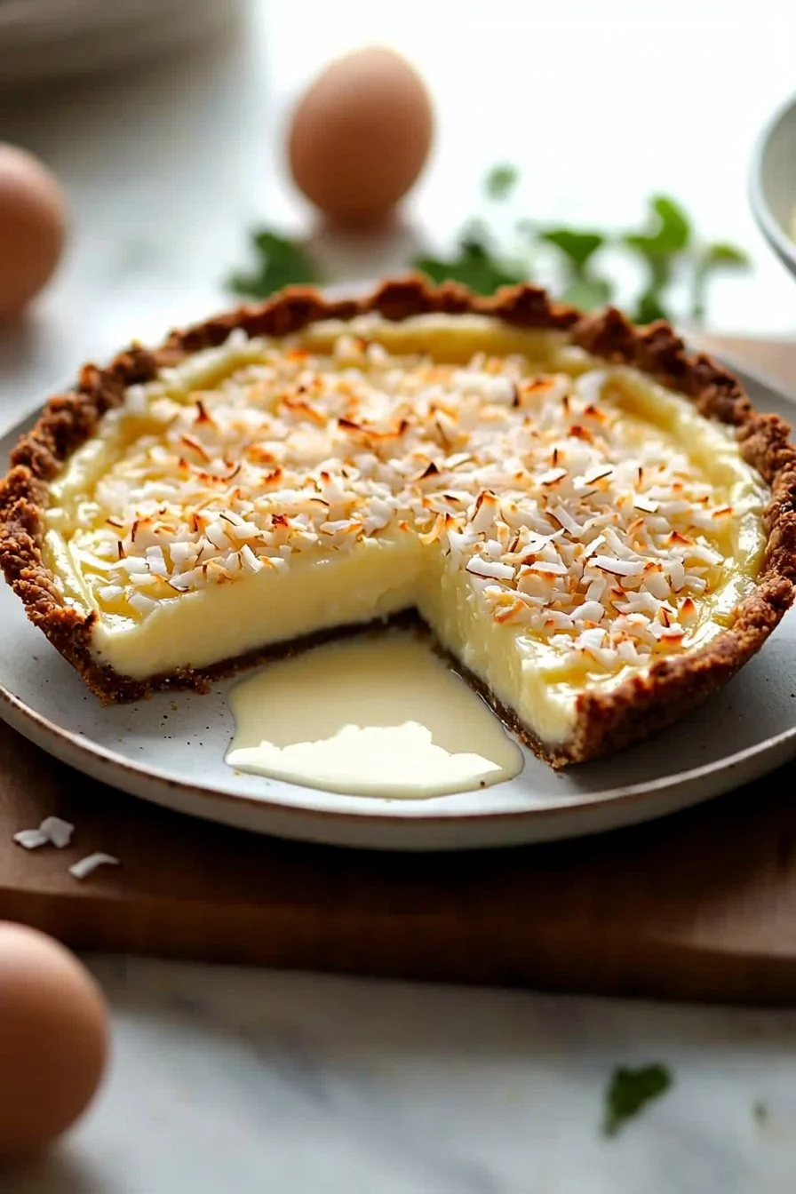 Perfect Crustless Coconut Pie