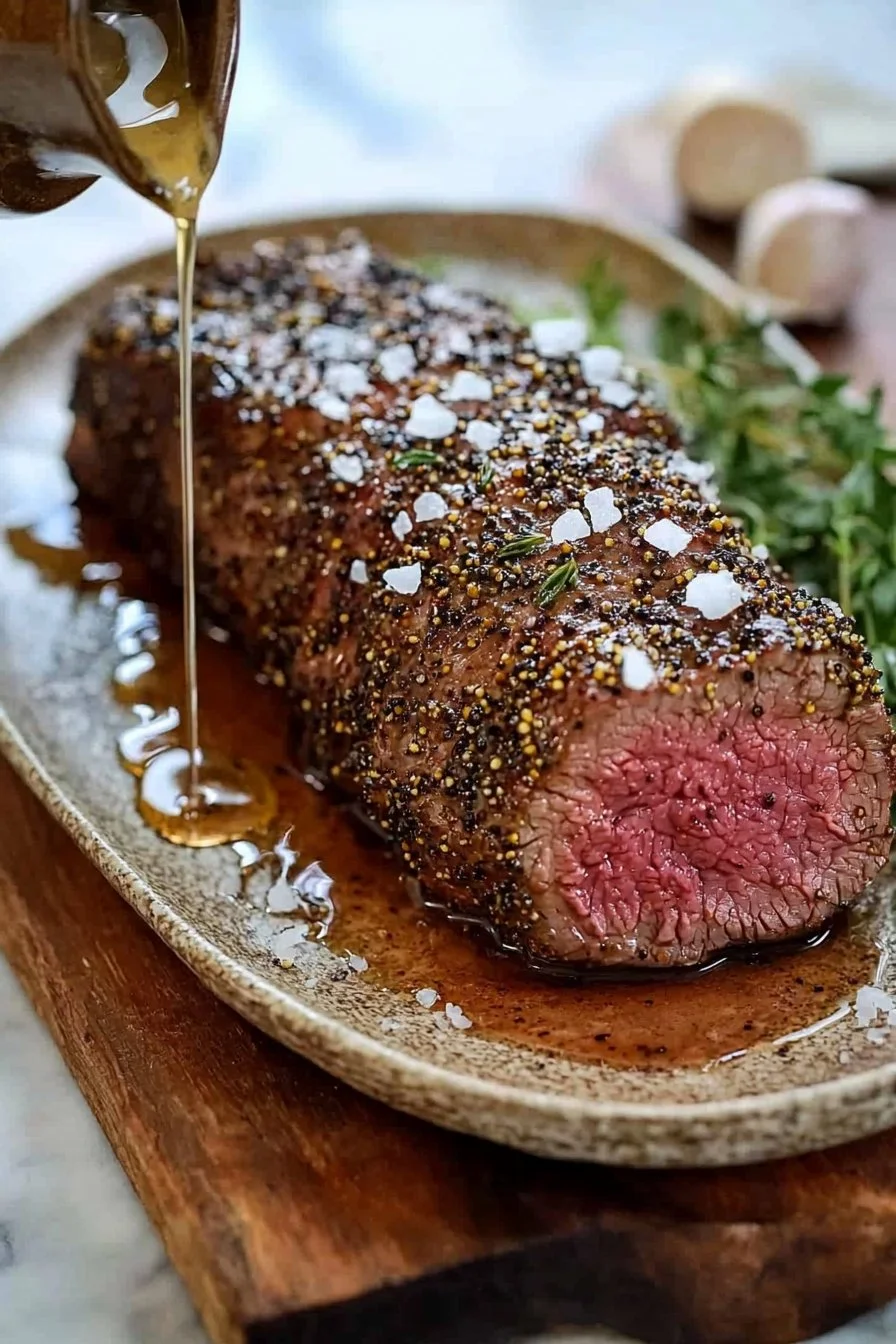 Perfect Peppercorn Crusted Beef Tenderloin
