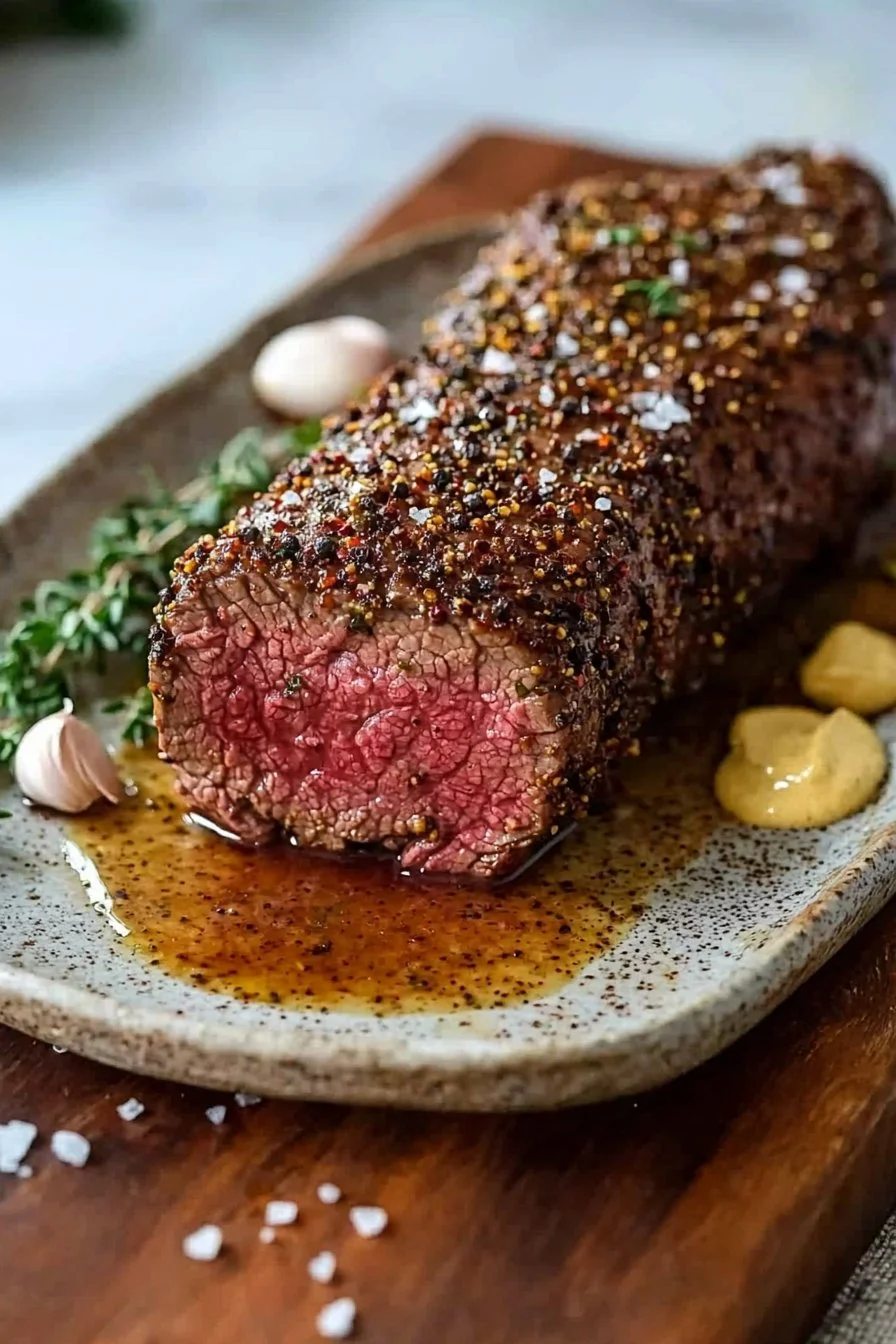 Perfect Peppercorn Crusted Beef Tenderloin