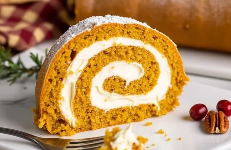 Pumpkin Roll with Cream Cheese Filling