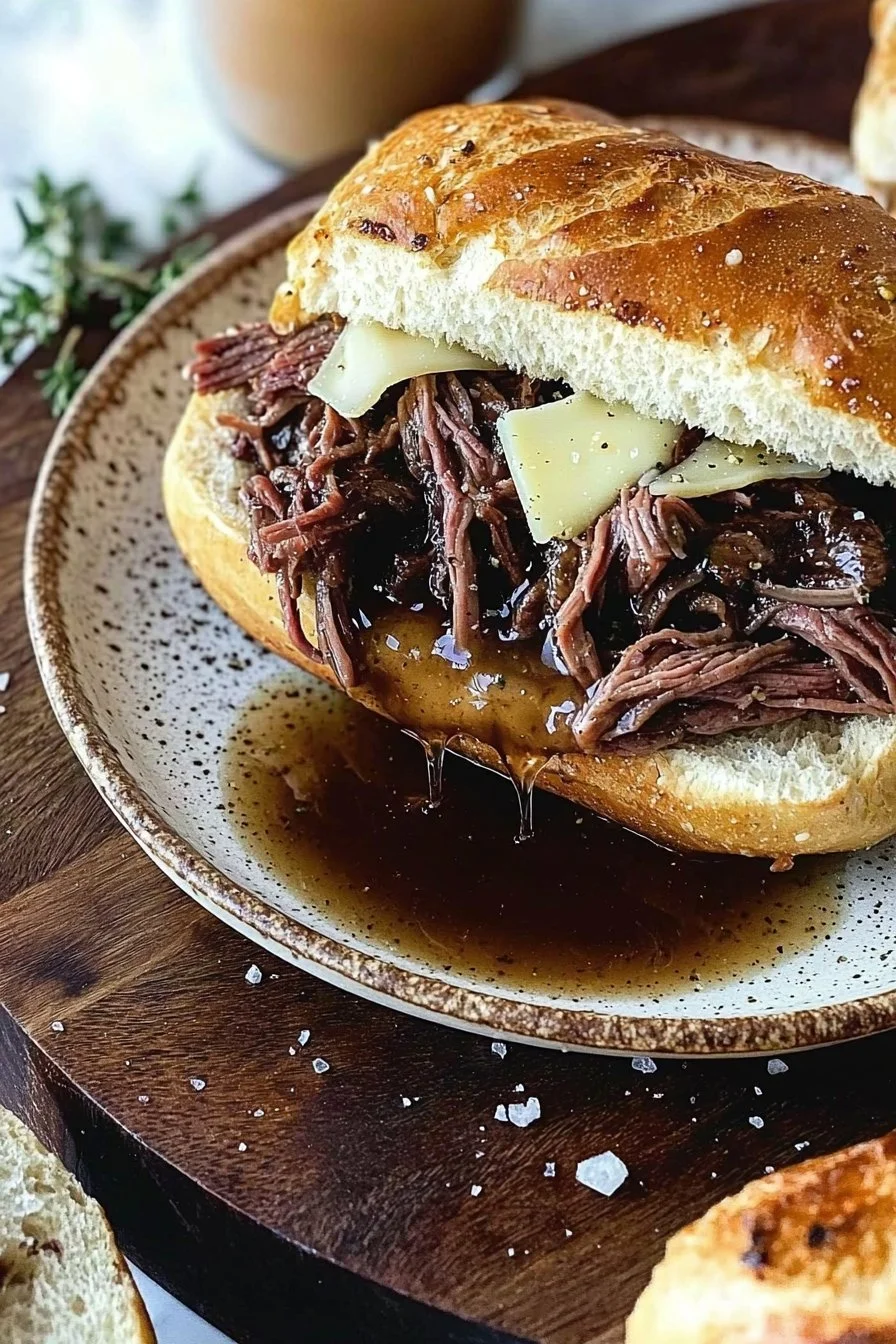 Savory French Dip Sandwich with Juice