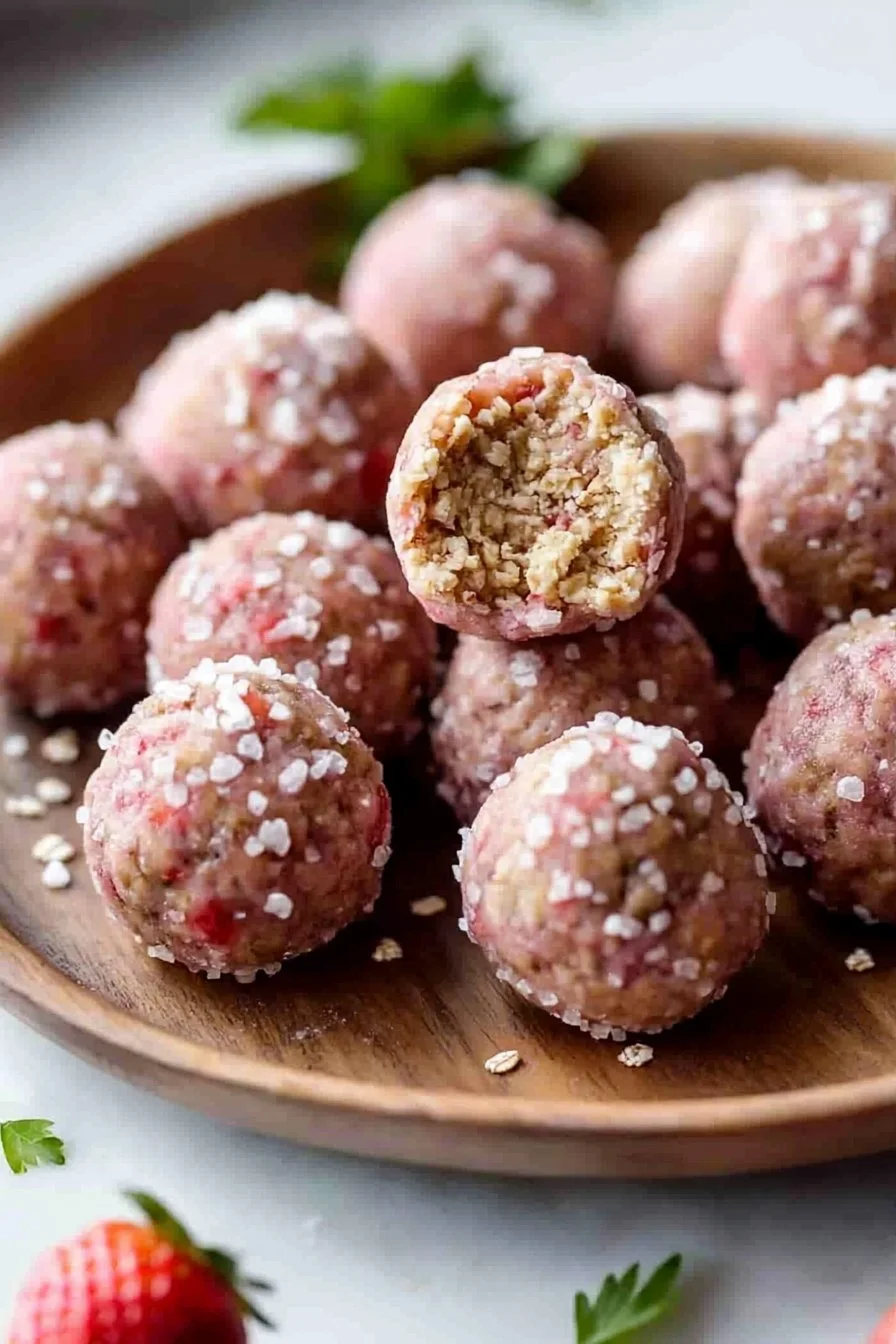 Strawberry Cheesecake Protein Balls