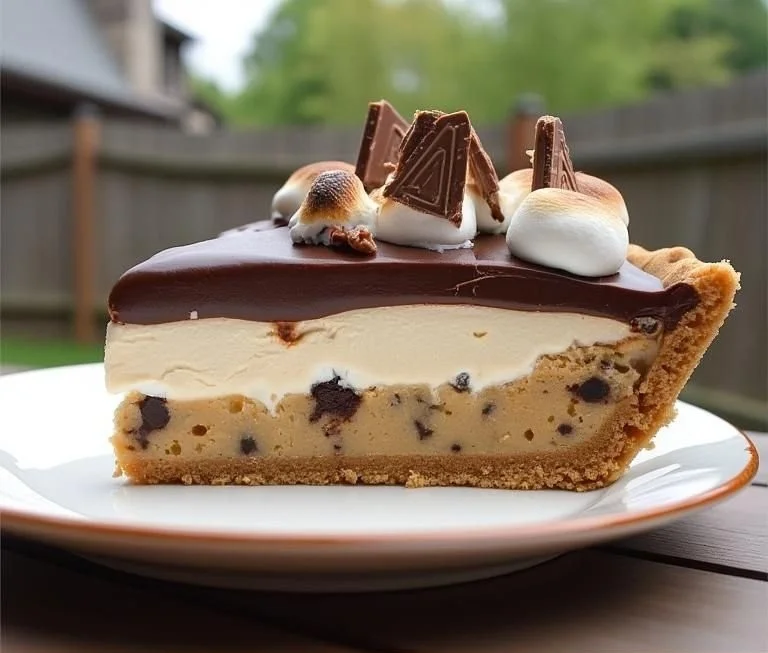Ultimate Giant S’mores Cookie Dough Pie