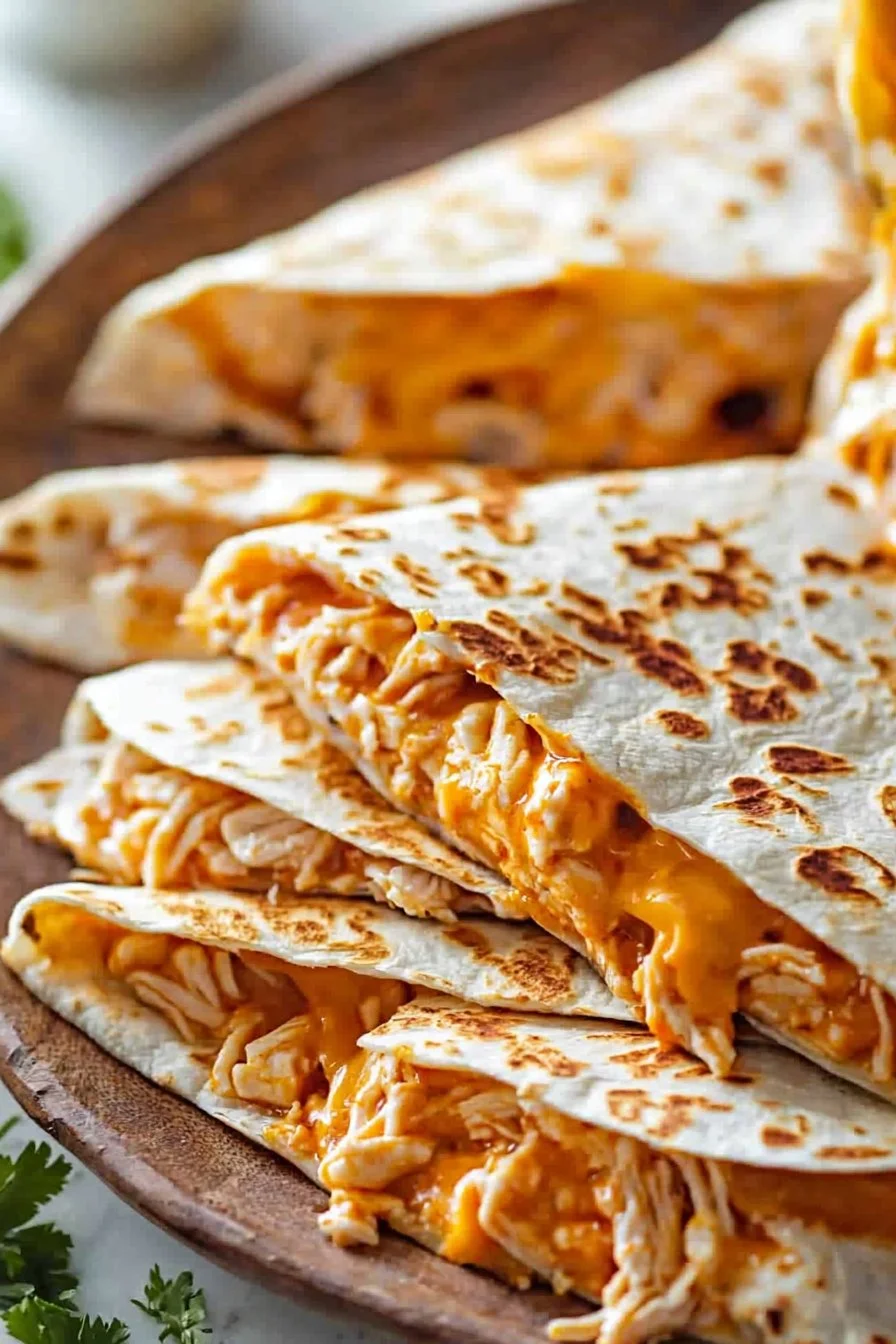 Cheesy Buffalo Chicken Quesadillas