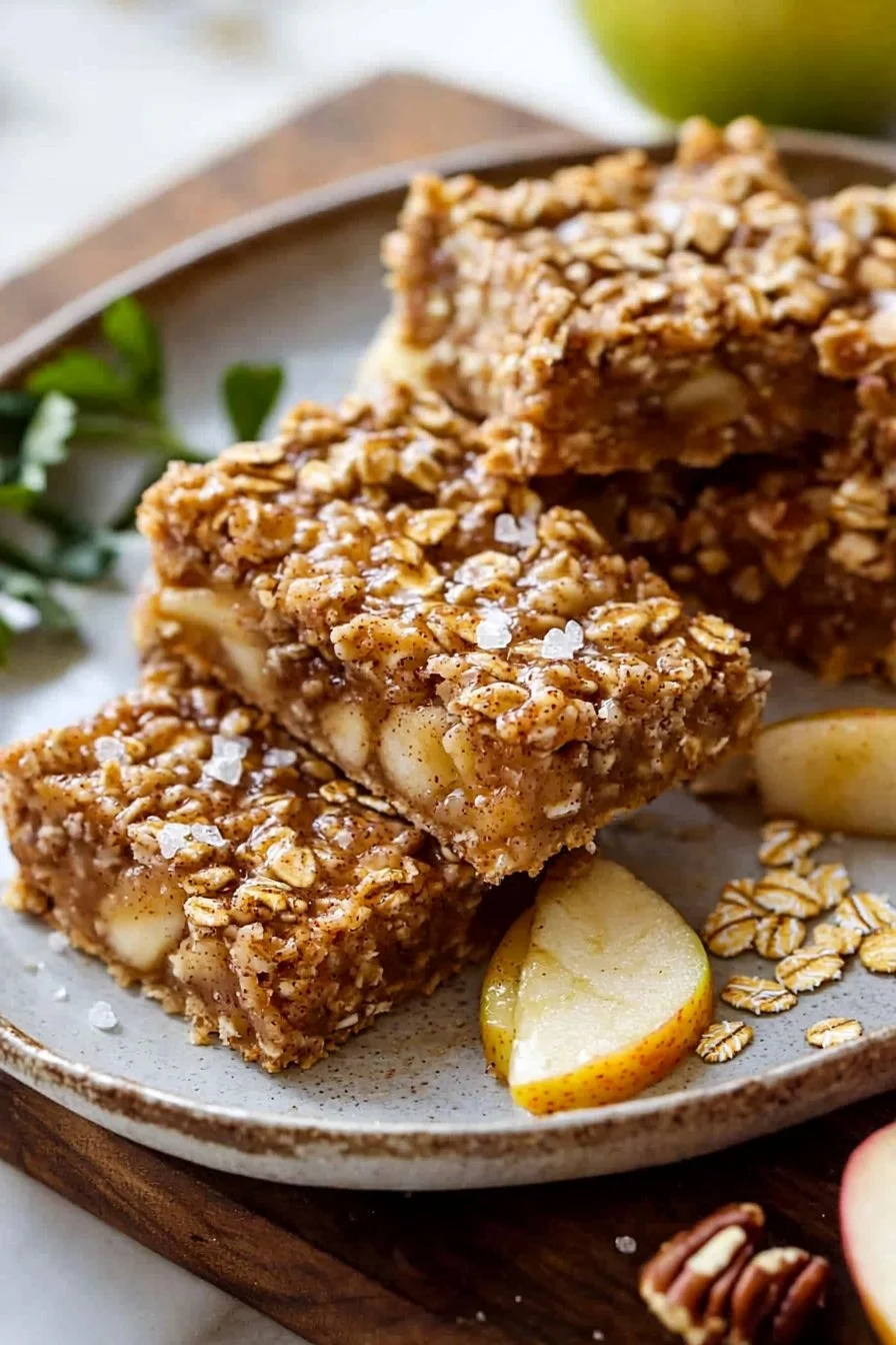 Chewy Apple Cinnamon Oatmeal Bars