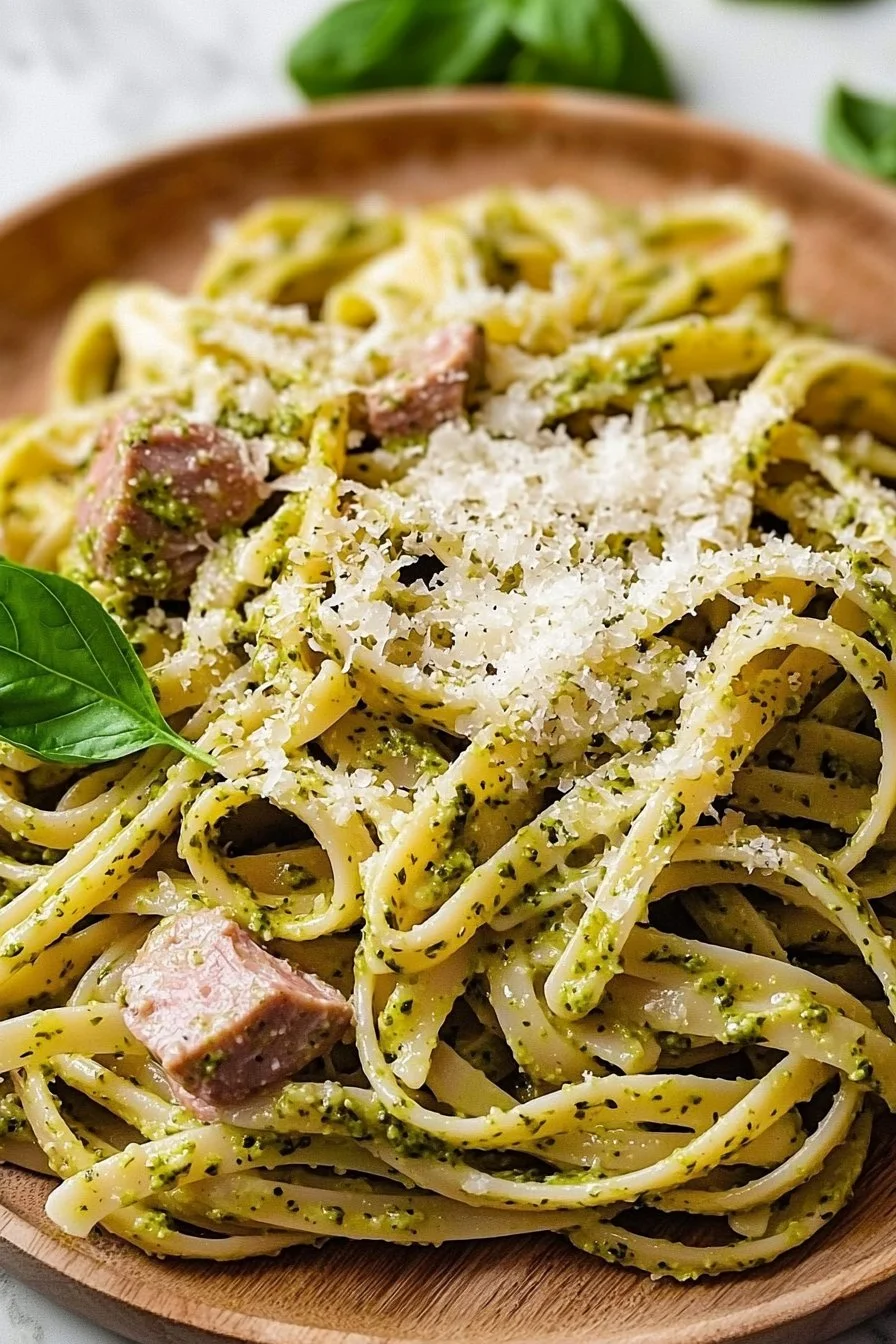 Creamy Tuna Pesto Pasta