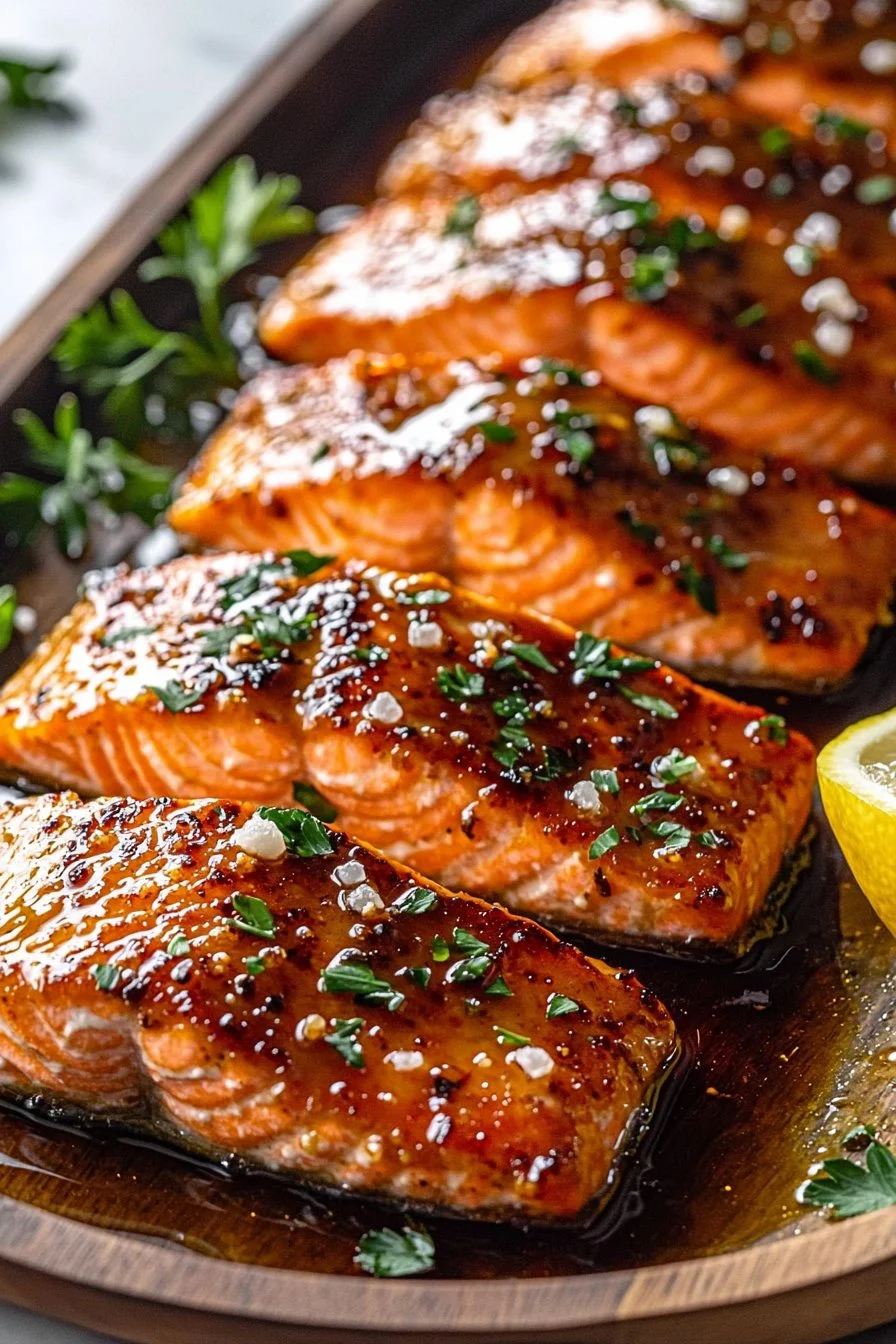 Crispy One-Pan Honey Garlic Butter Salmon