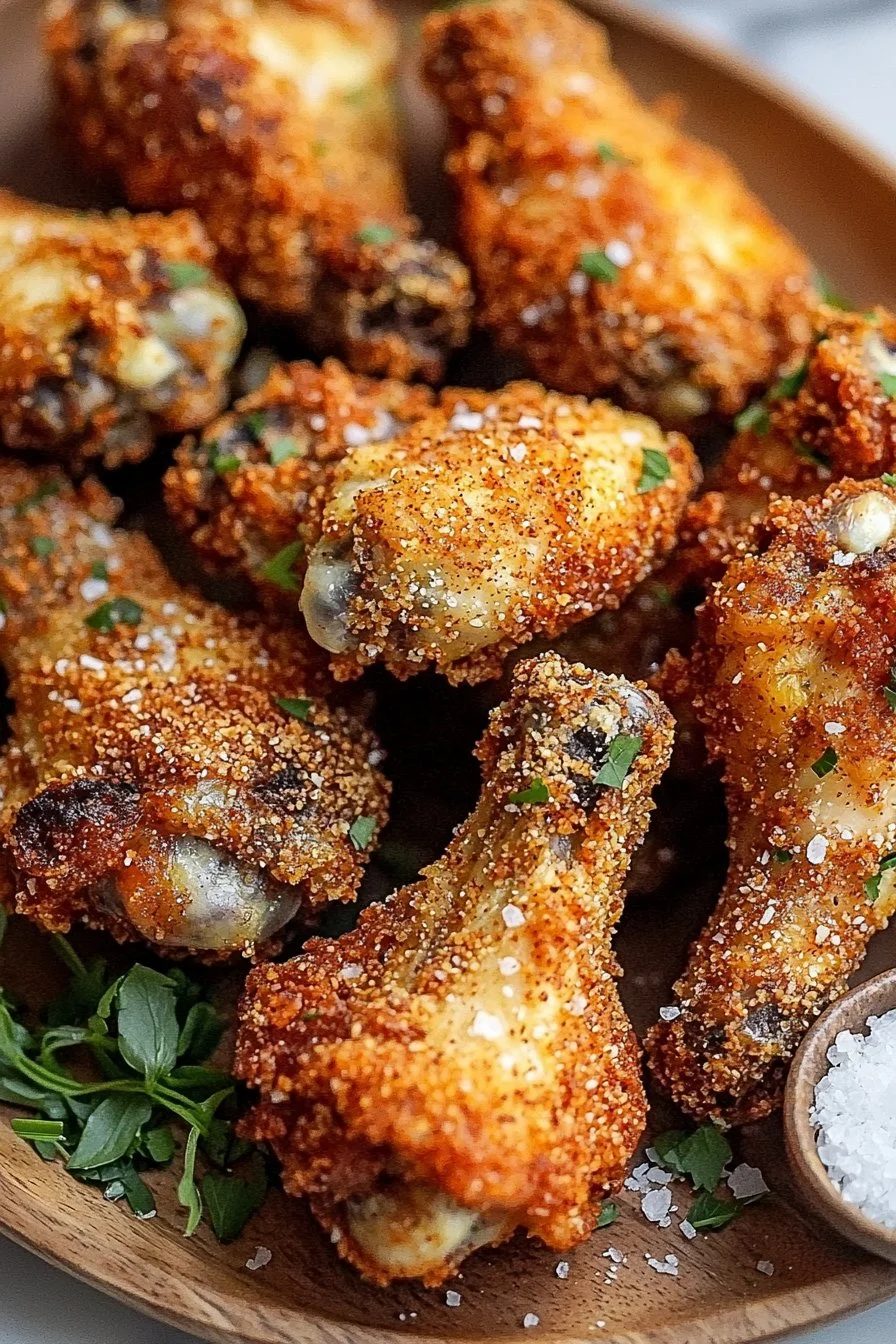 Crispy Parmesan Crusted Chicken Wings Air Fryer