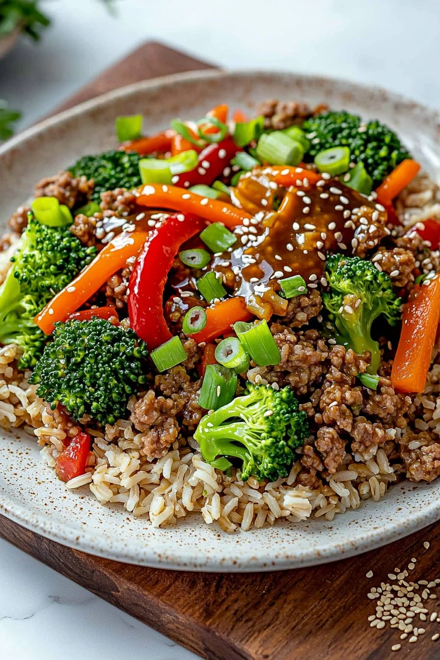 Healthy Teriyaki Turkey Rice Bowl