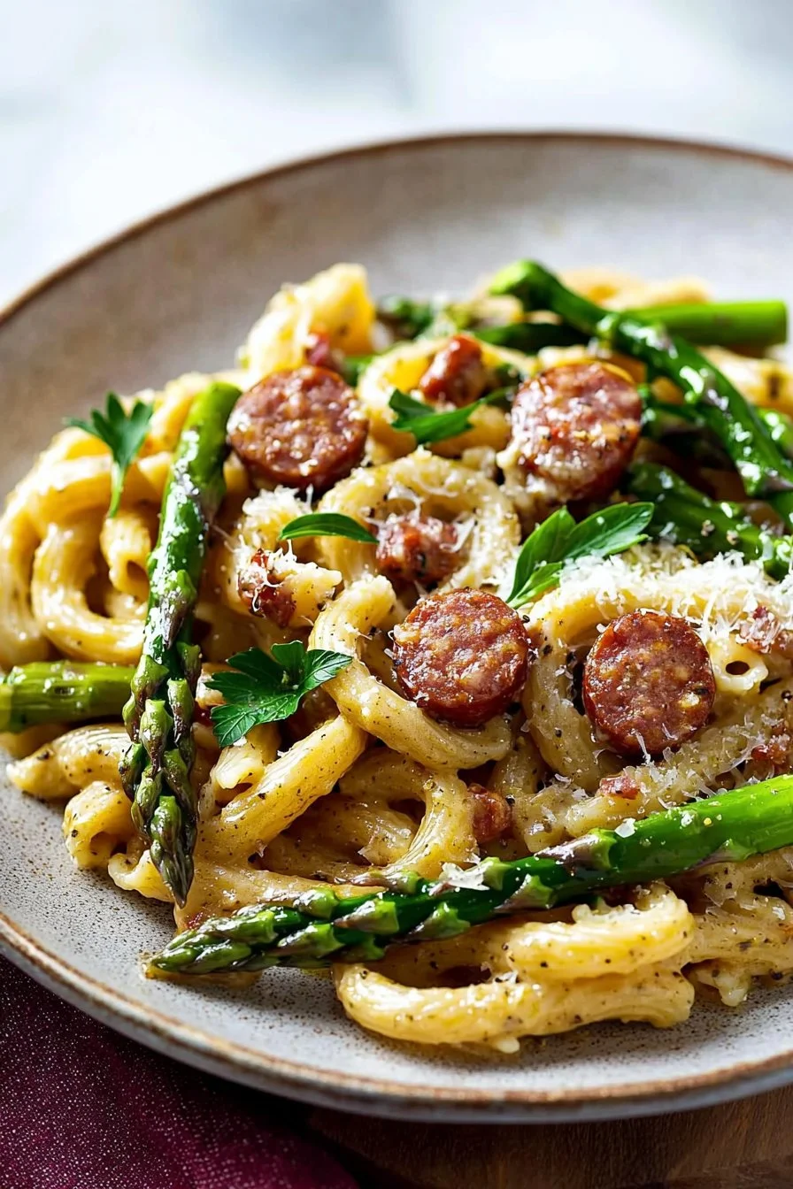 Sausage Asparagus Pasta