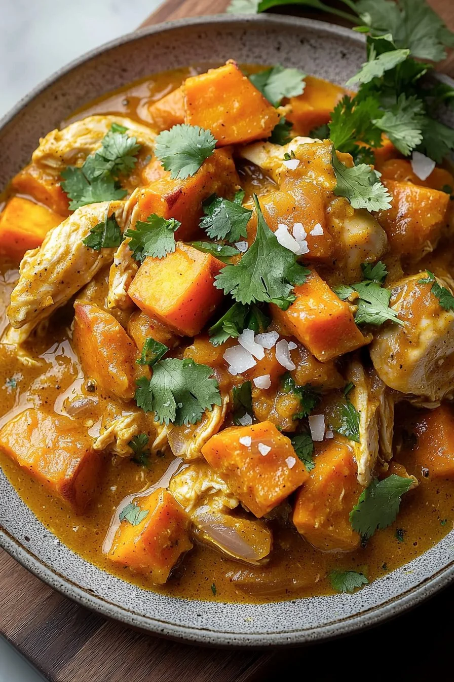 Slow Cooker Chicken and Sweet Potato Curry