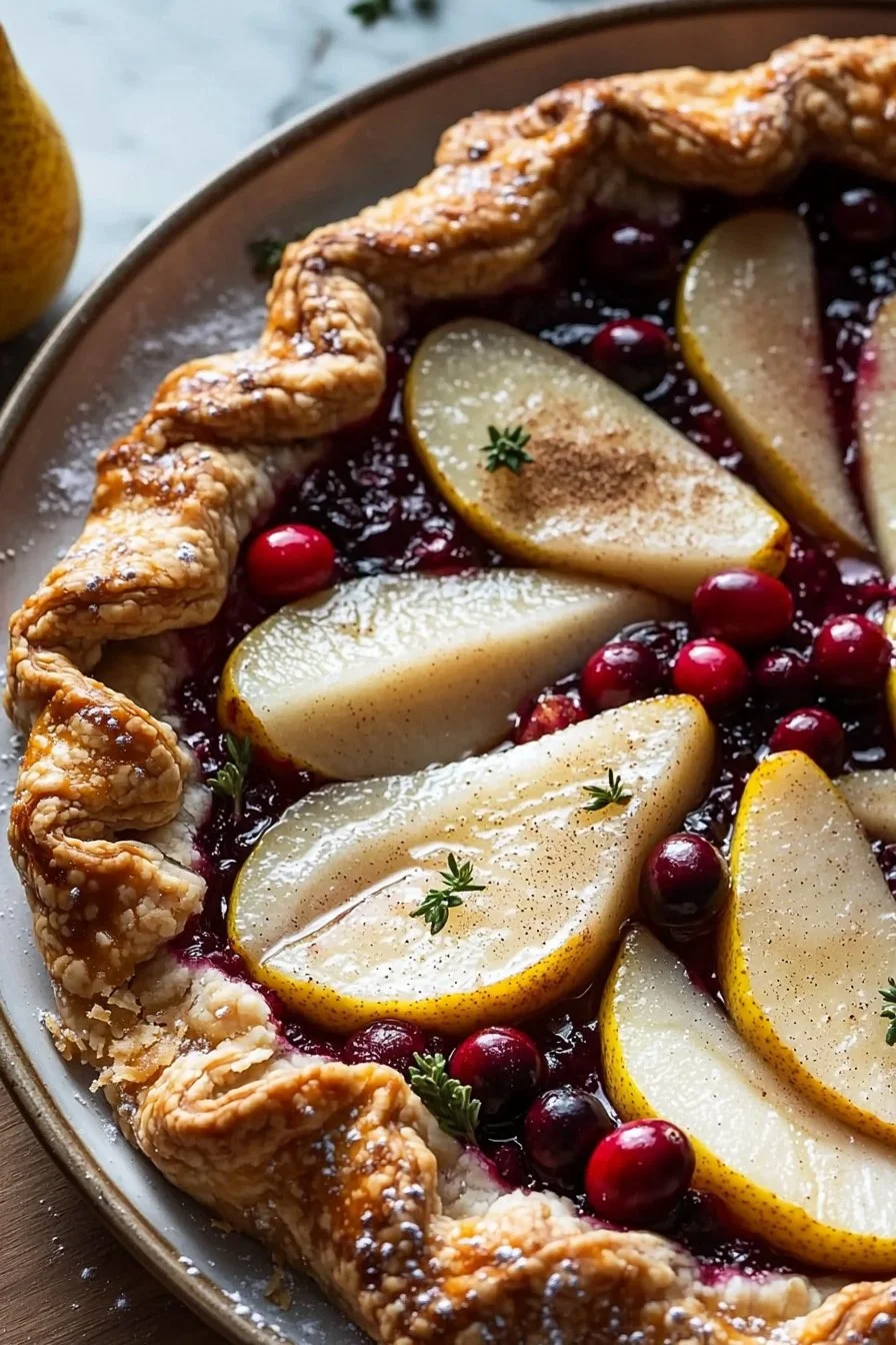 Spiced Pear and Cranberry Galette