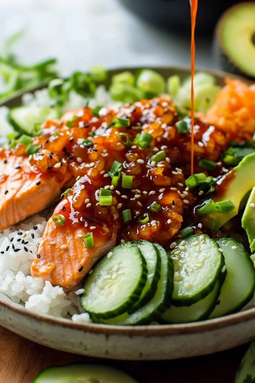 Spicy Salmon Rice Bowls