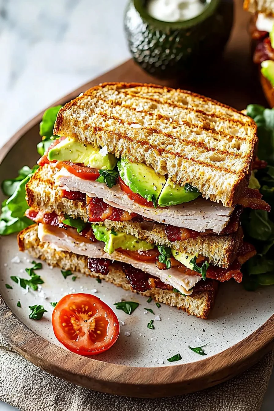 Turkey Avocado Club Sandwich
