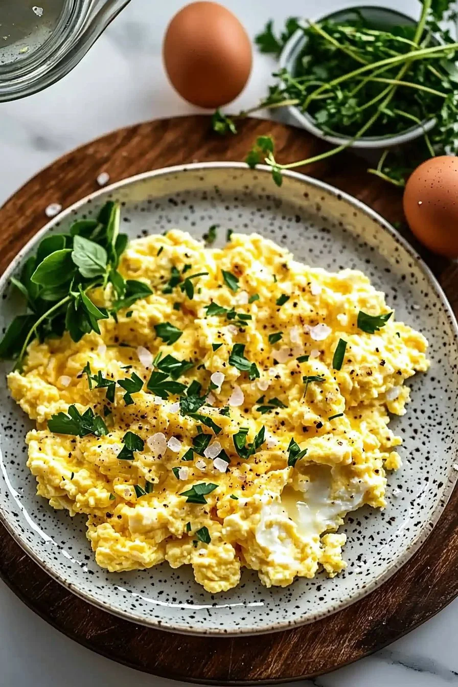 Easy and Creamy Cottage Cheese Scrambled Eggs